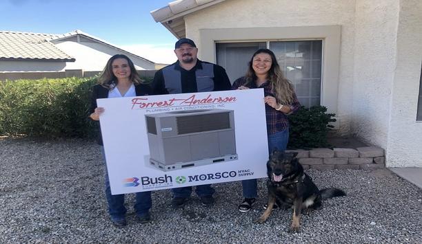 Forrest Anderson Plumbing and Air Conditioning Replaces 2021 Military Hero Giveaway Winner’s Failing 27 Year Old Unit