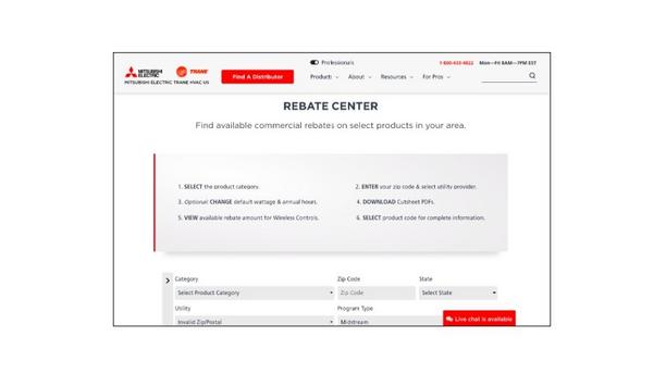 Utility Incentives Tool For Commercial Products Is Available On Mitsubishi Electric Trane HVAC US Website