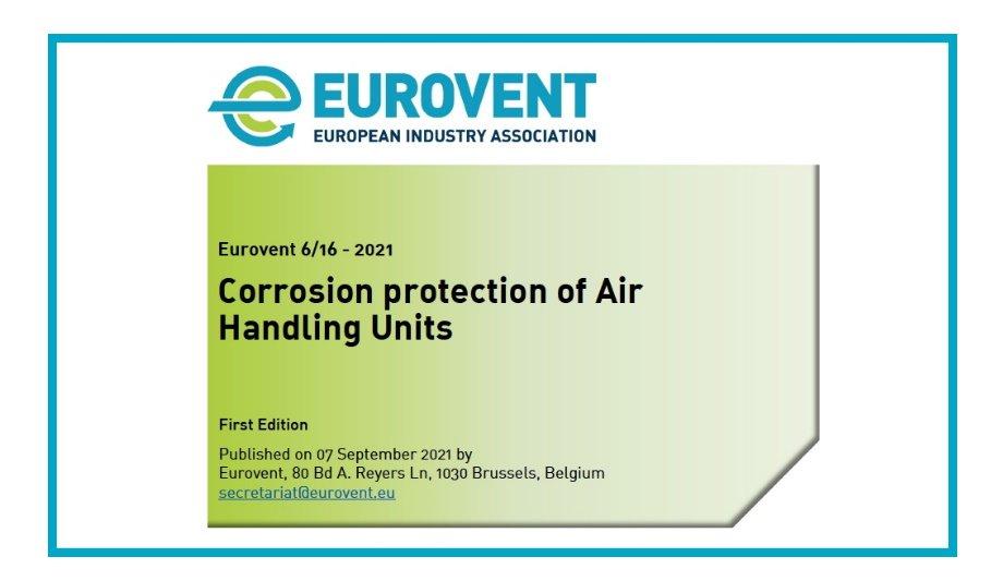 Corrosion Protection Of Air Handling Units In Spotlight Of Newest Eurovent Industry Recommendation