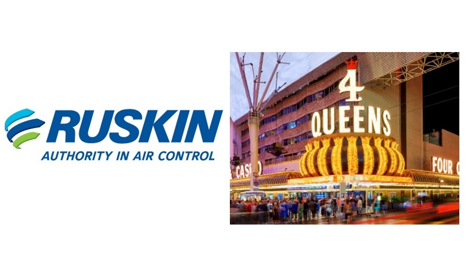 Ruskin’s IAQ50 Air Flow Measuring Control Damper Solves Four Queens Hotel And Casino’s Air Curtain Challenge
