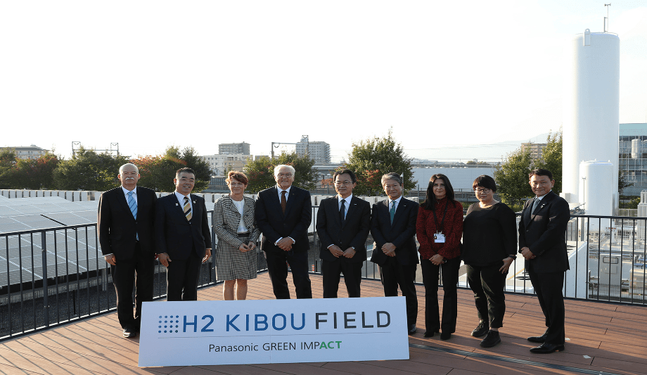 President Of Germany Visits Panasonic Kusatsu Site